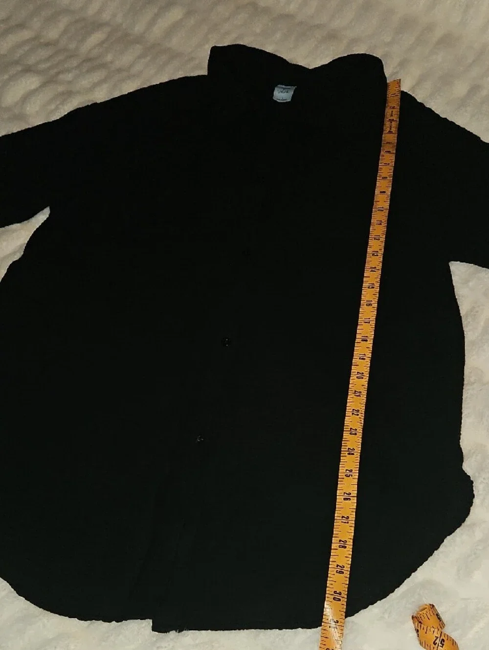 Shade & Shore Black Long-Sleeve Button-Down Shirt